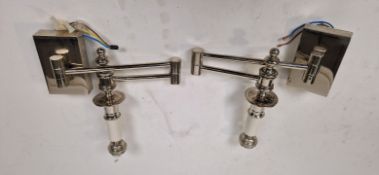 Pair of Silver Candle Wall Lights