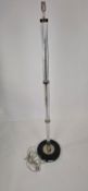 GLASS AND CHROME FLOOR LAMP
