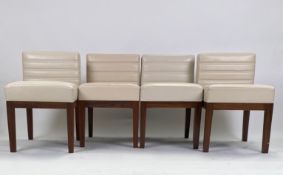 Set of 4 Cream Bench Seats