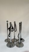 5 x Chrome Barrier Posts