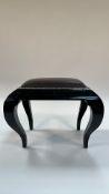 Foot Rest with Leather Studded Cushion