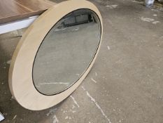 Wooden Frame Oval Mirror