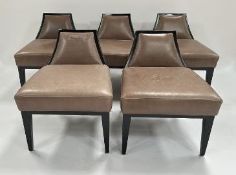 5 Wooden Frame Chairs