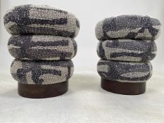 Pair of Clockwork Components Pouffes