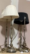 Table lamps x 4