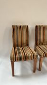 3 x David Linley Striped Fabric Chairs