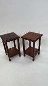 Small Wooden Side Tables x 2