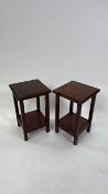 Small Wooden Side Tables x 2