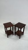 Small Wooden Side Tables x 2