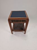 Ben Whistler Shotley Beside Table Midnight Leather Top