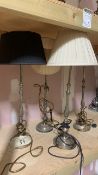 Table lamps x 4