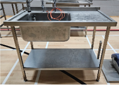 Stainless Steel Catering Sink & Drainer - Single Sink 1200 x 650 x 900
