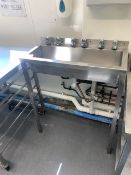 Wash Trough - Frame. 3 pairs of taps