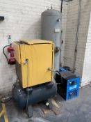 HPC Plusair SM11 Screw Compressor, Air Drier and Extra Air Receiver.