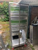 Wheeled Cage of Metal Commercial Baking Trays