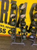 Physical Medicine Ball Rack with Set of Medicine Balls