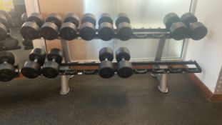 Foreman Dumbells and rack