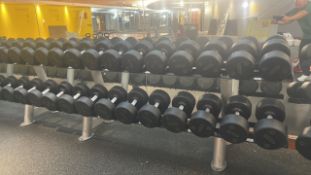 Foreman Dumbells and rack