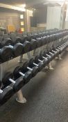 Foreman Dumbells and rack