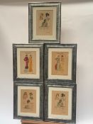 Set of 5 Fashion Themed Prints