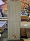 NO RESERVE 1 X 4 Panel White Grain FD30 Internal Fire Door 44 x 1981 X 686
