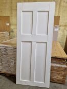 NO RESERVE 1 X Victorian Shaker 4 Panel White FD30 Internal Fire Door 44 X 1981 X 838