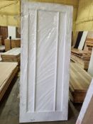 NO RESERVE 1 X Worcester 3 Panel White FD30 Internal Fire Door 44 x 1981 X 838