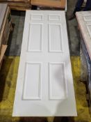NO RESERVE 1 X 6 Panel White FD30 Internal Fire Door 44 X 1995 X 843