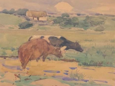 Galway signed watercolour by William Walls, 1860-1942