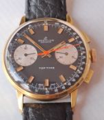 Vintage Breitling Top Time Chronograph Reverse Panda With Original Breitling Box