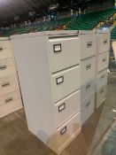 Set of 3 Four Drawer Filing Cabineys