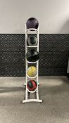 Medicine Balls x 5 & Stand