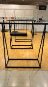 Black Metal Hanging Rails with Glass Tops