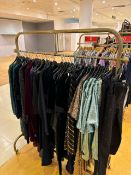 Gold Metal Clothing Rails x8