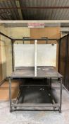 Metal Workshop Bench with Painted Metal Partion