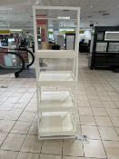 White A-Frame Stand with Shelves
