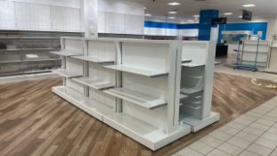 White Shelved Mobile Units x6