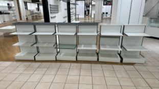 White Display Shelves x6