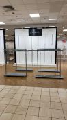 Metal Hanging Clothing Display Rails x4