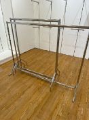 Chrome Metal Clothing Rails x4