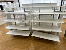 White Gloss Dual Facing Display Units x4
