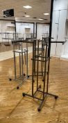 Metal Garment Hanging Display Rails x3