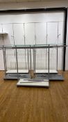 Mobile Metal Clothing Display Rails x5