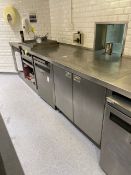 Foster 2 door stainless steel prep counter/cupboard