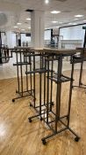 Metal Clothing Display Rails x3