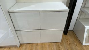 White Gloss Cabinets x2