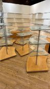 Curved Glass Display Shelf Units x5