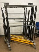 Black Heavy Duty Hanging Rails x6