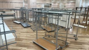 Assorted Mobile Garment Display Rails