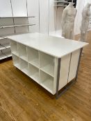 White Wood and Metal Retail Display Dnit